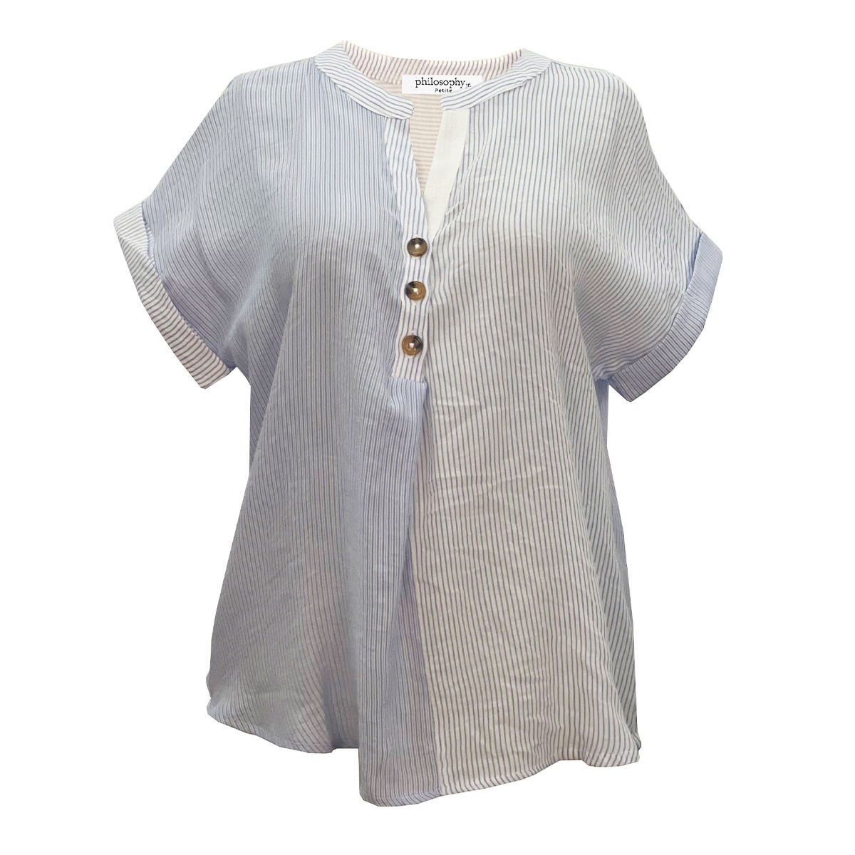 Blusa con Estampado a Rayas Philosophy Jr Petite para Mujer