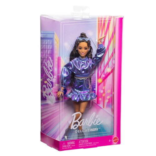 Muñeca Barbie Fashionista con Cabello Castaño Y Conjunto Azul