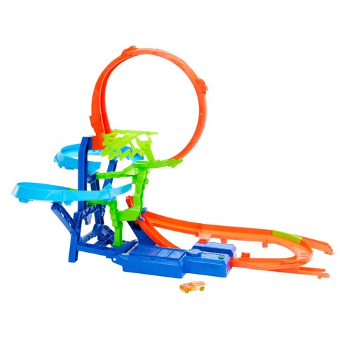 Hot Wheels Stunt Tracks Pista de Juguete Multi-Choque Aereo