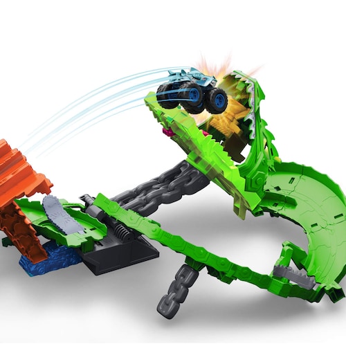 Hot Wheels Pista Tiburones Vs. Dinosaurios Destruccion