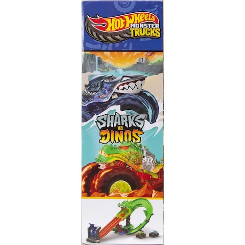 Hot Wheels Pista Tiburones Vs. Dinosaurios Destruccion