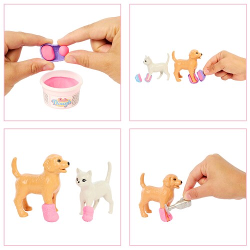 Barbie Profesiones Set Veterinaria con Mascotas Y Accesorios