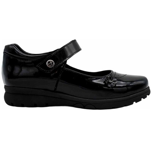 Zapato Escolar en Charol Ferrioni con Aplicación para Niña