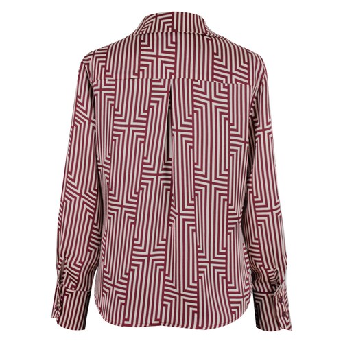 Blusa Camisera Estampado Geométrico para Just By Basel para Mujer