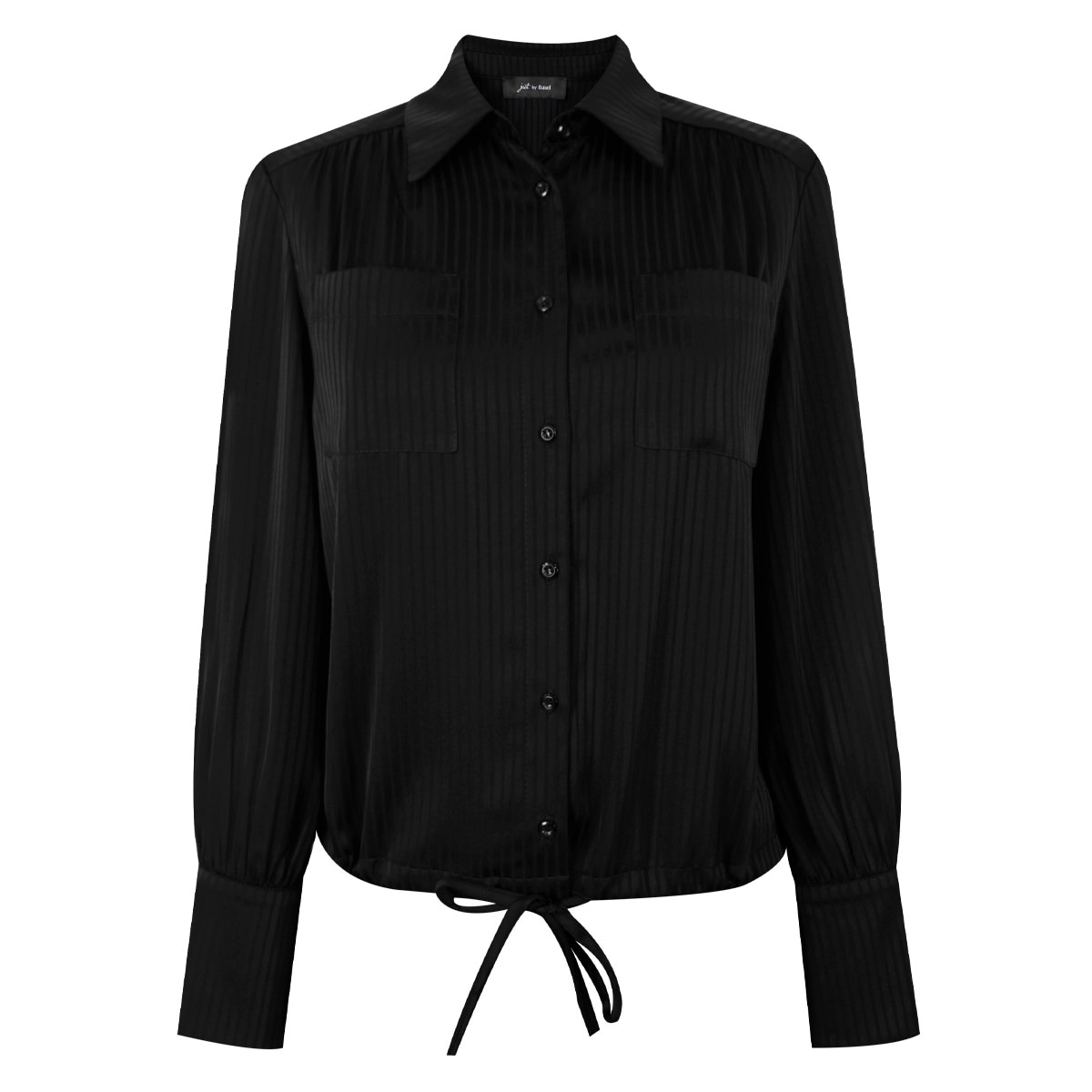 Blusa Camisera a Arayas con Jareta para Just By Basel para Mujer Petite