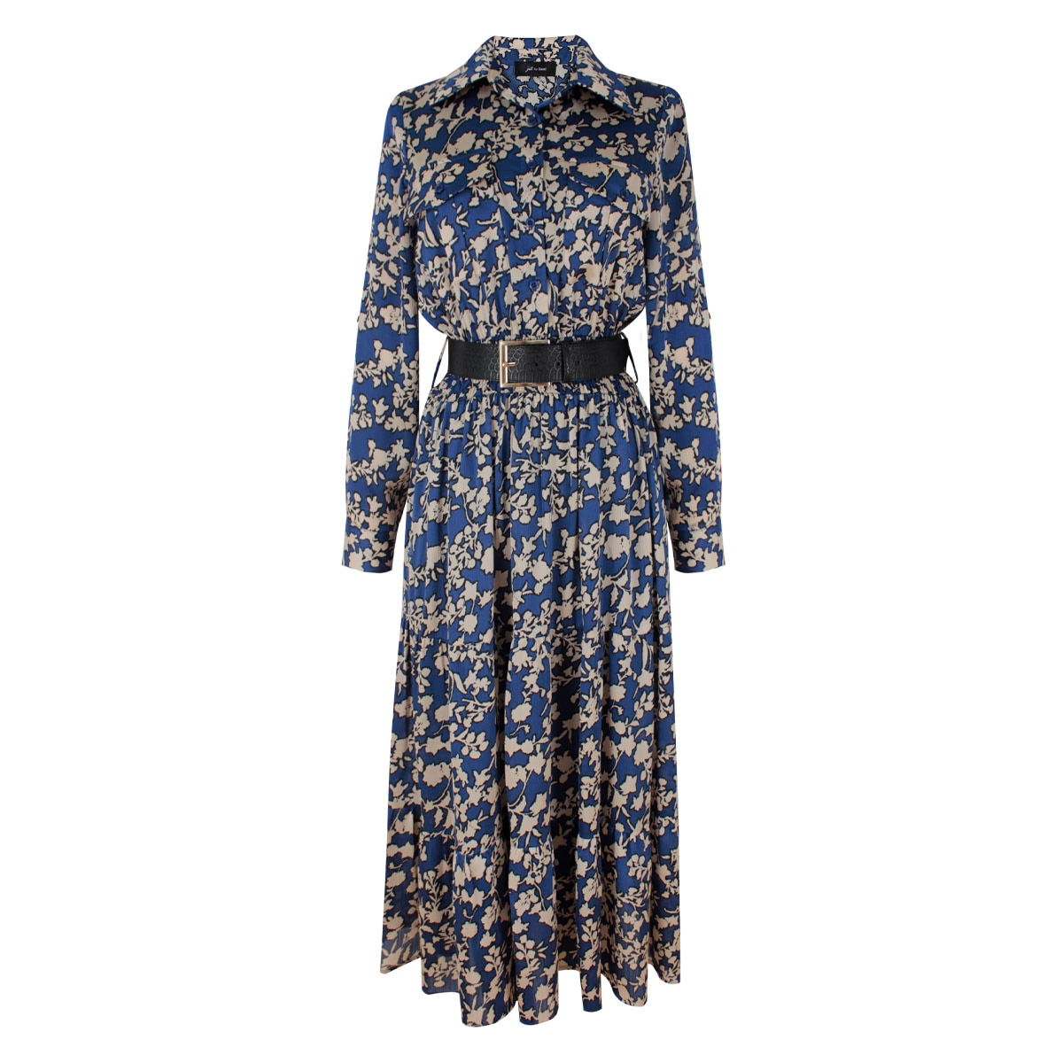 Vestido Camisero Largo con Cinturón para Just By Basel para Mujer Petite