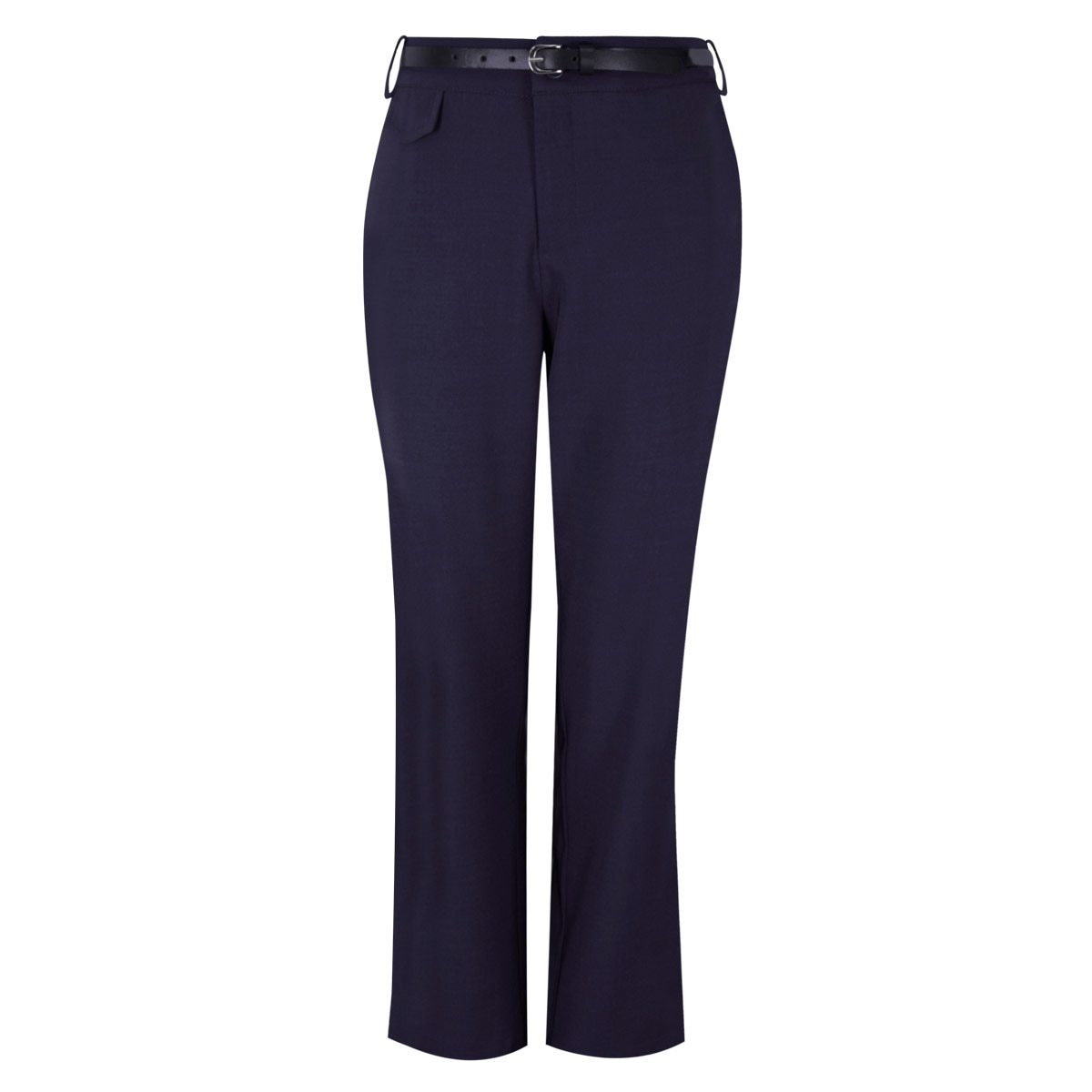 Pantalón Recto con Cinturón para Just By Basel para Mujer Petite