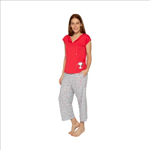 Pijama Manga Corta Peanuts para Mujer
