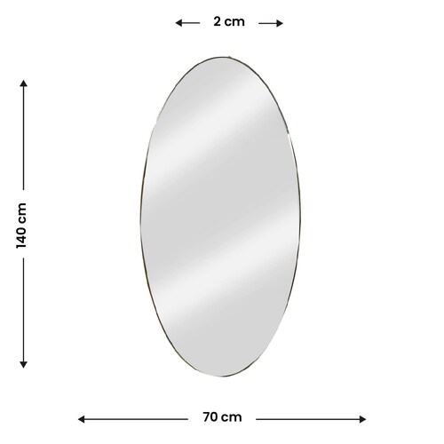 Espejo de Pared Borde Dorado Home & Details