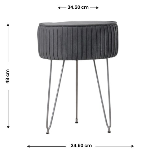 Taburete de Tela Col Modern Gris Home & Details