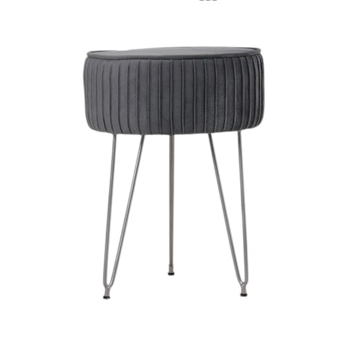 Taburete de Tela Col Modern Gris Home & Details