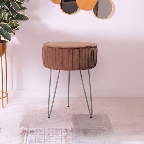 Taburete de Tela Col Modern Gris 64 Home & Details