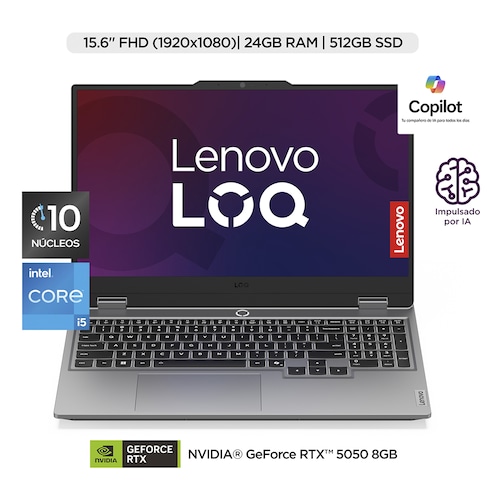 Laptop Lenovo Gaming Loq 15Irx10 I51324512 Rtx5050