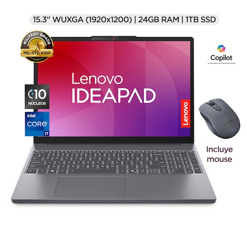 Laptop Lenovo Ideapad Slim 3 15.3" Intel Core I7 24Gb Ram 1Tb Ssd Incluye Mouse