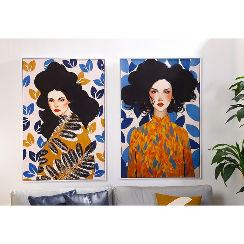 Cuadro Mujer Multicolor Col Portraits 03 Home & Details