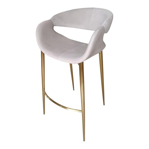 Taburete de Tela Color Crema Home & Details