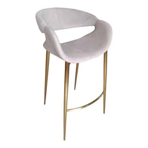 Taburete de Tela Color Crema Home & Details