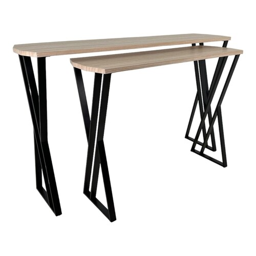 Juego Consolas Madera Patas Negras Col Bauhaus 4 Home & Details