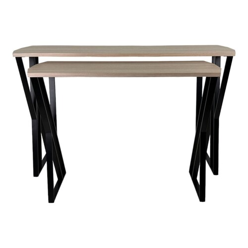 Juego Consolas Madera Patas Negras Col Bauhaus 4 Home & Details