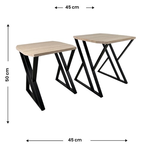 Juego Consolas Madera Patas Negras Col Bauhaus 5 Home & Details