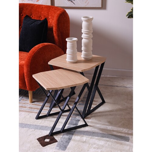 Juego Consolas Madera Patas Negras Col Bauhaus 5 Home & Details