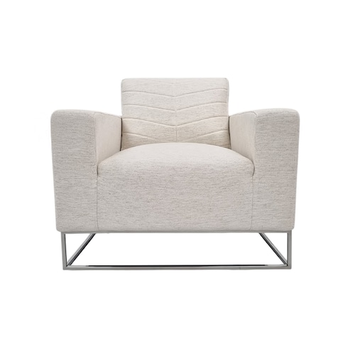 Sillón Color Crema Patas de Metal 42 Home & Details