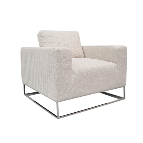 Sillón Color Crema Patas de Metal 42 Home & Details