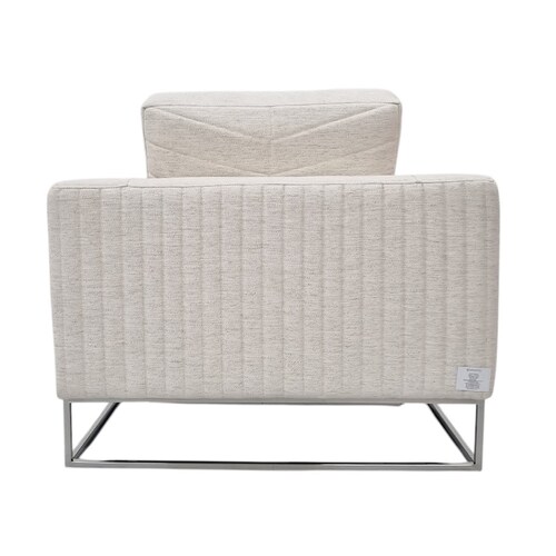 Sillón Color Crema Patas de Metal 42 Home & Details