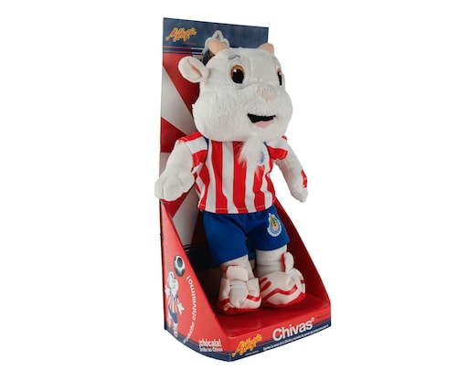 Peluche Grande Mascota de Futbol Chiva con Sonido Mi Alegría