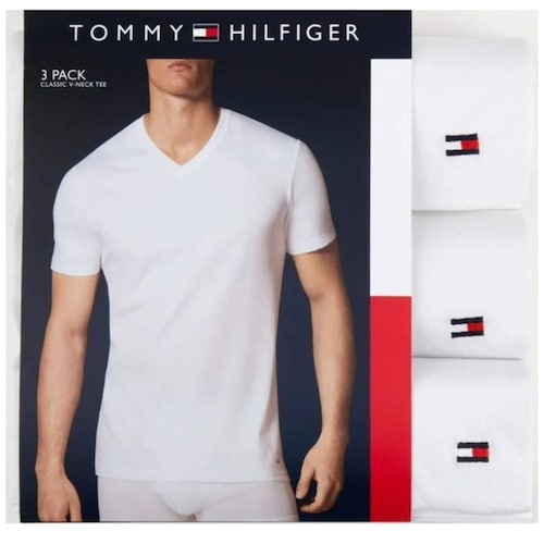 Playera Cuello V 3Pack Tommy Hilfiger 09Tvn01-100                                                  