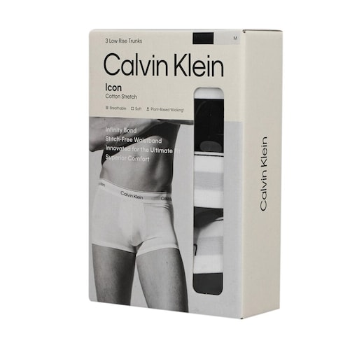 3 Pack Bóxer Trunk Calvin Klein en Algodón para Hombre
