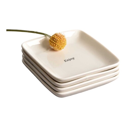 Juego de Tabla Y 4 Platos Lucca Blanco