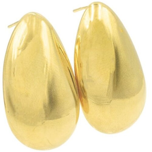 Set de Aretes Y Anillo Ovalados Dorados C2C