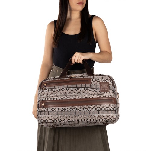 Duffle Bag Cloe Tafreli Multicolor-Rosa