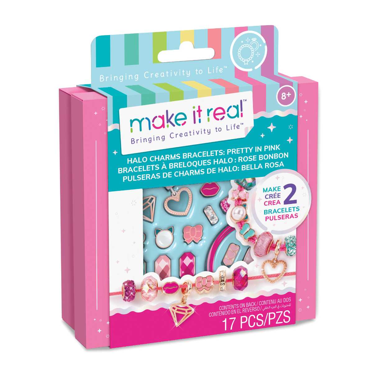 Pulseras de Charms de Halo Bella Rosa Make It Real
