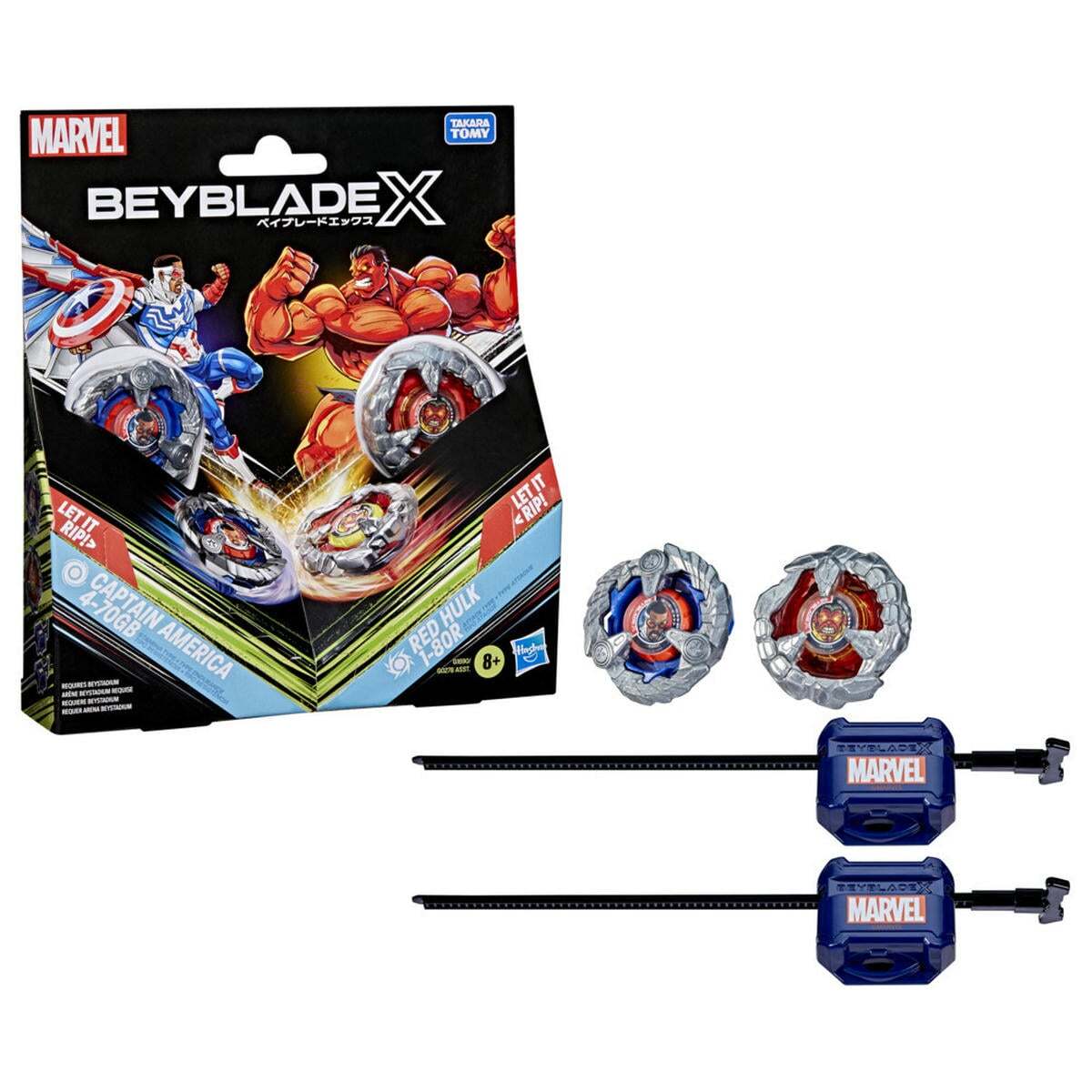 Beyblade X Set Marvel Captain America Vs Red Hulk