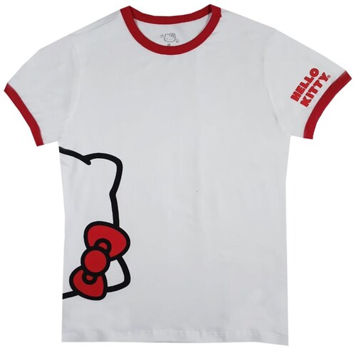 Playera Manga Corta Estampada Hello Kitty para Mujer Junior