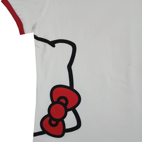 Playera Manga Corta Estampada Hello Kitty para Mujer Junior