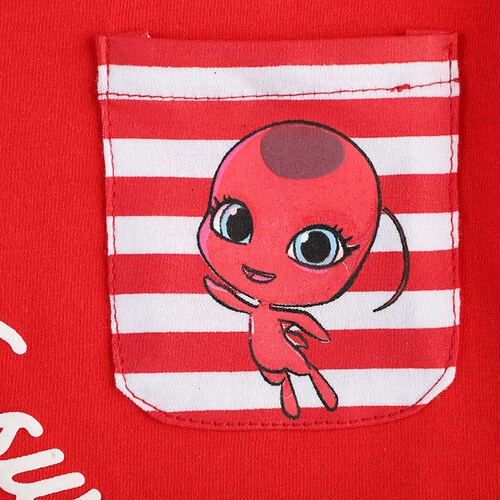 Playera Lady Bug Manga con Olan para Niña