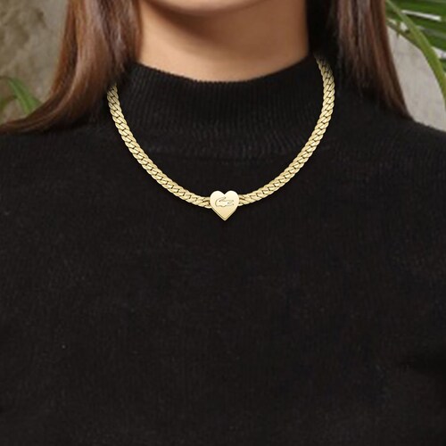 Collar Love My Croc Acero para Mujer