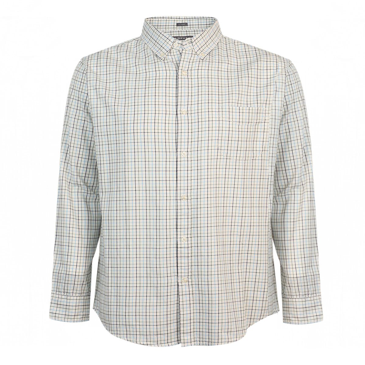 Camisa Cuadros J. Opus Manga Larga para Hombre Plus