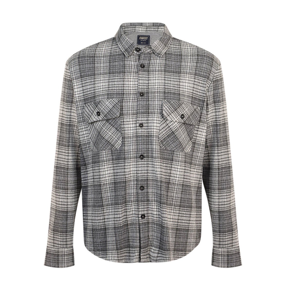 Camisa Manga Larga Jeanious en Franela para Hombre Plus
