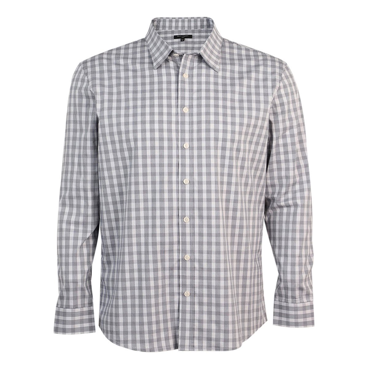 Camisa Cuadros Bruno Magnani Manga Larga para Hombre Plus