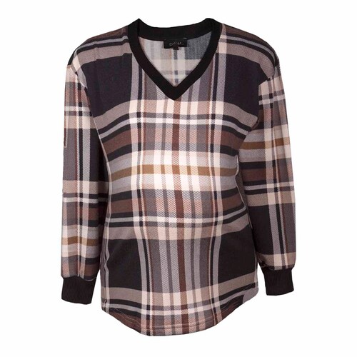 Suéter Corto Hombro Caído Cuello en V Doma para Mujer