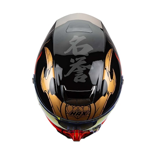 Casco Integral Black Pearl Shogun Negro Rojo Brill