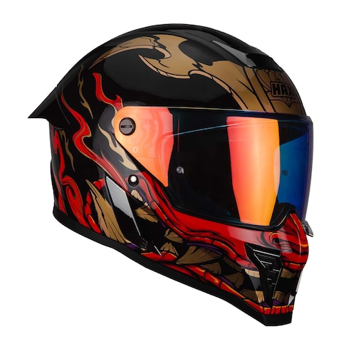 Casco Integral Black Pearl Shogun Negro Rojo Brill