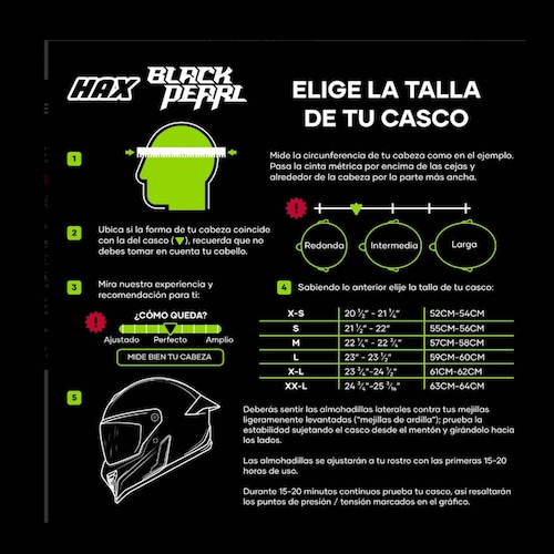 Casco Integral Black Pearl Shogun Negro Rojo Brill