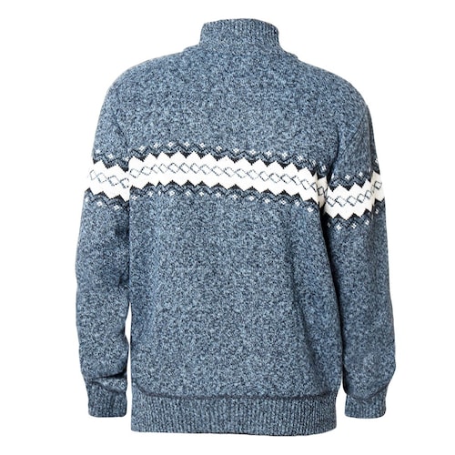 Suéter Abierto Grecas Banana Blue para Hombre Plus