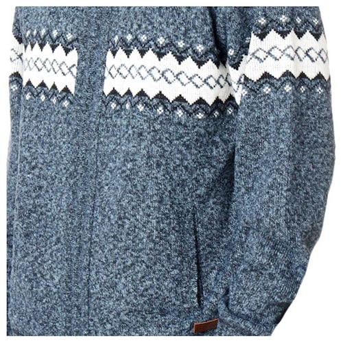 Suéter Abierto Grecas Banana Blue para Hombre Plus