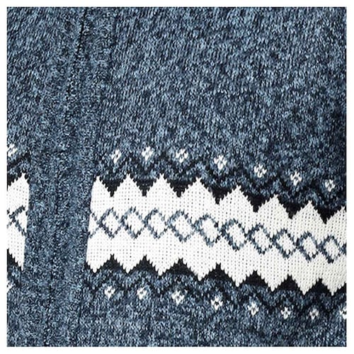 Suéter Abierto Grecas Banana Blue para Hombre Plus